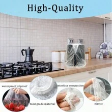50 Disposable Dust Covers, Transparent Kitchen Appliance Covers, Plastic Bands Elastic Oil And Dust Resistant Suitable For Rice Cookers, Fans, Air Fryers, Coffee Machines (5 Sizes) - Transparent - View 3