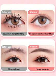 1 Set Stainless Steel Lash Comb, Fine Tooth Lash Brush, Portable Eyelash Curler Accessory, Makeup Tool