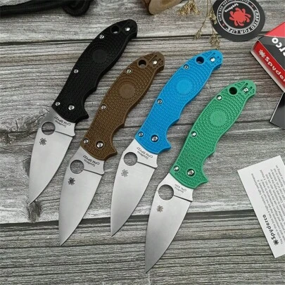 C101 Multicolor D2 Blade Nylon Handle Pocket Knife Bearing Portable Survival Folding Knife EDC Hunting Camping Tool