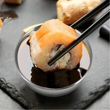 10 Peças Tigelas de Molho de Aço Inoxidável, Mini Pratos de Condimento, Tigelas Redondas para Aperitivos, Molhos, Lanches, Conjunto para uso em Restaurante/Hotel, Suprimentos Escolares