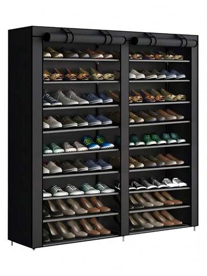 Zapatera De Closet Organizador 9niveles 54pares Marco Metal