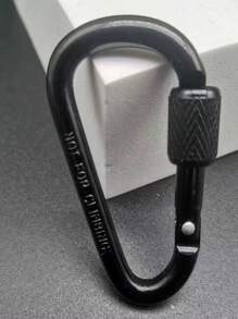 2pcs Outdoor Aluminum Alloy Mountaineering Buckle Fast Hanging 6th Locked Key Chain Backpack Buckle D-Type Wind Rope Buckle With Lock.