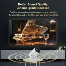 VELEC HY300 Pro HIFI Proiettore con altoparlante Android 11 Dual Wifi6 280ANSI Allwinner H713 BT5.0 1280*720P 4K aggiornamento Proiettore audio per film