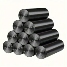 100-Piece Duty Disposable Black Garbage Bags: Leak-Proof Material, For Kitchen & Bathroom Waste Disposal - 黑色 - 查看 2