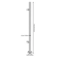 Quiltern "110cm Stainless Steel Handrail Post - End Post, 304 Stainless Steel Engineering Posts For Glass Balustrades, Shopping Mall Stair Handrails" - Silver - View 3