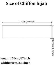 2pcs Set: Soft Beanie Hat + Lightweight Edge Chiffon Scarf Hijab, Suitable For Daily Use - Khaki - View 3