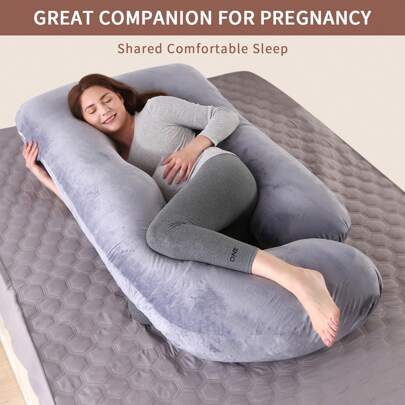 Piorlado Pregnancy Pillows For Sleeping, G Shaped Full Body Maternity Pillow With Removable Cover - Support For Back, Legs, Belly, HIPS For Pregnant Women