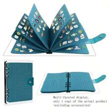 1pc Enamel Pin Collection Display Book - Portable Brooch Organizer With Holes For Collectors, Storage Solution, Jewelry Rolls, Gender Reveal Party, Perfect For Birthdays, Weddings, Parties, The Perfect Gift For Colleagues, Friends, And Family, Back To School