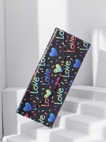 1 pieza Estuche plegable de gafas con estampado colorido, adecuado para mujeres con vida activa