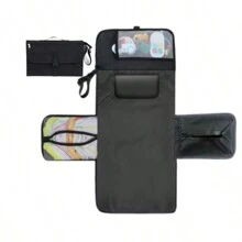 Colchoneta cambiador portátil, estación de cambio de pañales de viaje extraíble con bolsillo para toallitas, gran regalo para baby shower de recién nacidos, niñas y niños pequeños