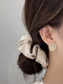 3 pièces/Set Chouchou en satin de diamant en tissu pour femmes, élégant et délicat. Élastique élevé, sans dommage pour les cheveux. Attaches pour cheveux de base mode élégante. Convient à une utilisation quotidienne.