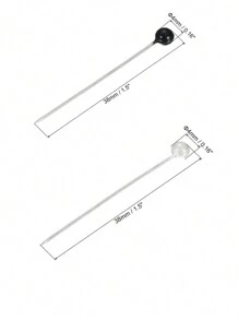 480pcs Faux Pearl Head Pins With Extended Length, Wedding Accessory, White - Black and White - View 6