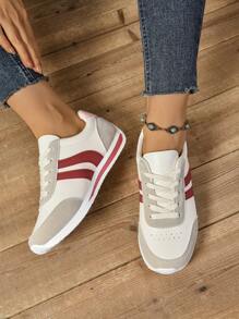 Damen Mode Lässig Sport Sneaker, weiche Sohle bequem atmungsaktiv Skaterschuhe