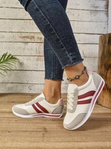 Damen Mode Lässig Sport Sneaker, weiche Sohle bequem atmungsaktiv Skaterschuhe