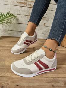 Damen Mode Lässig Sport Sneaker, weiche Sohle bequem atmungsaktiv Skaterschuhe