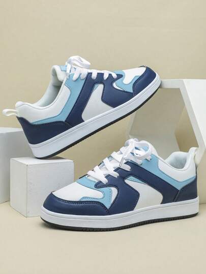 أحذية رياضية كلاسيكية باللون الأبيض والأزرق، أحذية كاجوال أنيقة للكلية والتزلج، أحذية للمشي، أحذية مدرسية، أحذية طلابية بطراز الكلية، هدية عطلة