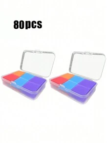 40/80pcs Diamond Painting Glue Clay, Colorful Painting Embroidery Cross-Stitch Painting Tool DIY Diamond Wax Tool For Embroidery Accessories,2x2cm/0.78x0.78inch(4 Colors)