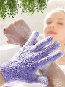 20 stuks/verpakking dubbelzijdige exfoliërende badhandschoenen, middelgrote scrubhandschoenen voor lichaamsexfoliatie, spa, massage