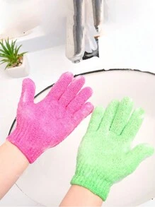 20 stuks/verpakking dubbelzijdige exfoliërende badhandschoenen, middelgrote scrubhandschoenen voor lichaamsexfoliatie, spa, massage