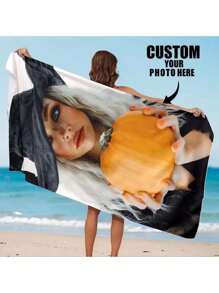 1 pièce de serviette de plage personnalisée avec teinture tie-dye et nom, super absorbante et séchage rapide, plaid de plage personnalisé, convient pour la natation, le camping, les voyages, un indispensable essentiel d'été pour la plage, décoration de salle de bain