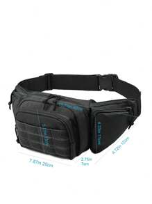Men's Lightweight Shoulder Bag Casual Simple Style Crossbody Bag Multi-Pocket Chest Bag Hiking Outing Bag - màu đen - Xem 6