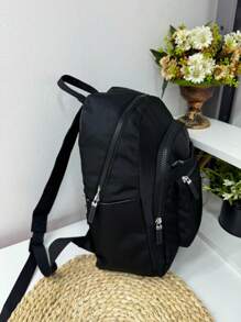 Large Backpack 5 Compartments Durable Travel Gym Work College - Black - View 2