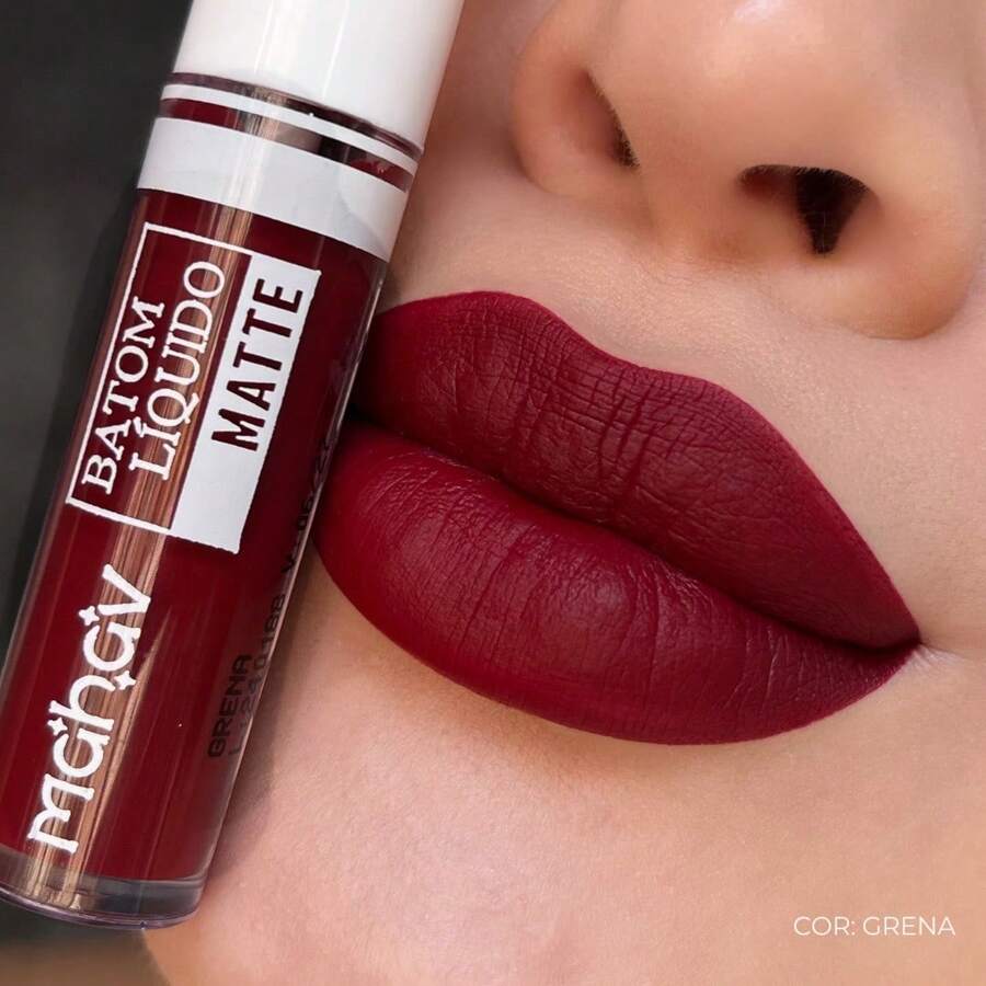 Mahav Matte Liquid Lipstick - Garnet - View 1
