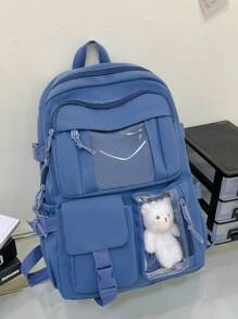 Mochila personalizada con nombre o mensaje festivo. Personaliza tu propia mochila. Mochila ligera, multifuncional, ornamental, con letras, con estilo, moderna, colorida, linda, adorable, informal, personalizada, única, ideal como regalo para él, ella, hijo, hija