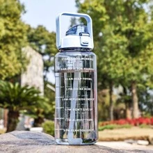 2L Portable Water Bottle Large Capacity Plastic Straw Water Cup Drink Bottle With Time Marker For Outdoor Sports Fitness