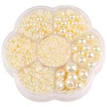 AB Colors, 5000pcs/1Box, 2MM-10MM,7 Sizes Mixed, Nice Flatback Half Round Pearls Rhinestones, Multi Colors Crystal Gems Non HotFix DMC Jewelry Beads Stones Diamond 3D Pattern Design Accessories Glitter Manicure Decal Decorations For Clothes,Bag,Shoes,Cups,Phone Covers,Handicrafts,Diy Trim. - Multicolor - View 16