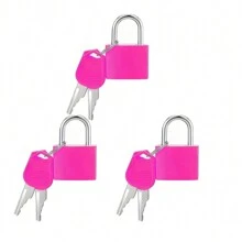Set de 3/6/8 candados mini portátiles de plástico de colores con llave, cierre manual de para taquillas, equipaje, maletas, set de candados para viaje - regalo ideal para viajeros
