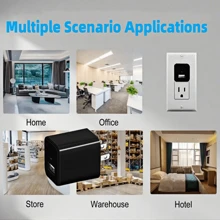 Mini telecamera domestica WiFi con scheda SD da 16 GB gratuita, registrazione audio video, controllo APP, visualizzazione remota, archiviazione su scheda SD locale, telecamera wireless per sistema di sicurezza domestica, rilevamento del movimento