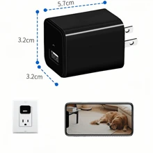 Mini telecamera domestica WiFi con scheda SD da 16 GB gratuita, registrazione audio video, controllo APP, visualizzazione remota, archiviazione su scheda SD locale, telecamera wireless per sistema di sicurezza domestica, rilevamento del movimento