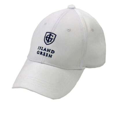 Mens Logo Curved Peak Golf Hat (White)