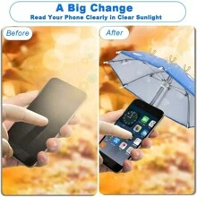 1pc Mini Umbrella For Smartphones With Universal Pig-Shaped Suction Cup Holder, Outdoor Anti-Glare Sun Shade, Made Of Polyester Fiber Material, Rain And Sunlight Proof, Cell Phone Umbrella For Sun Shade, Universal Adjustable Cute Phone Shade Umbrella With Piggy Style Suction Cup, Screen Protector