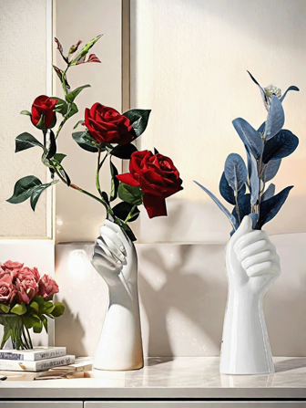 1 件花瓶家居装饰白色花瓶装饰艺术，秋季花瓶用于桌面装饰，架子装饰美学，床头柜装饰，控制台桌装饰，乔迁礼物