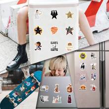 56 件汉密尔顿贴纸美学乙烯基贴纸高品质贴纸贴花剪贴簿、日记、笔记本电脑、保险杠、滑板、水瓶、电脑、手机贴纸可以为您的生活带来很多乐趣，是送给成人的完美礼物，水瓶贴纸，大量，电视节目贴纸 - 彩色 - 查看 7