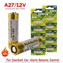 5-15 piezas Batería alcalina 23A 12V L828 27A para timbres, alarmas, controles remotos