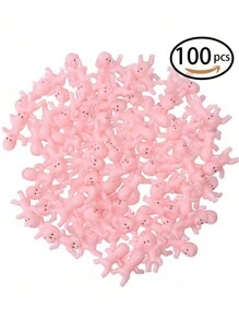 30/60/100pcs Mini Plastic Figurines, Ice Cubes Game, Bath Time, Gender Reveal Party Decor, Birthday Cake Toppers, Party Favors, Wedding, Baking Decoration