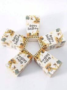 10-24 chiếc/bộ hộp đựng thực phẩm tiệc sinh nhật máy xúc, hộp đựng khoai tây chiên, cốc đựng bỏng ngô, xô đựng bỏng ngô, đồ trang trí tiệc sinh nhật và hộp đựng đồ ăn nhẹ cho đêm xem phim tại nhà, thích hợp cho hộp đựng thức ăn trưa, bánh mì nướng, nhà hàng burger - Nhiều màu - Xem 4