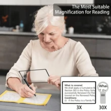 1Pc 3X Magnifying Glass - A4 Full-Page Magnifier For Seniors - Effective Reading Assistance For The Elderly - Multicolor - View 8
