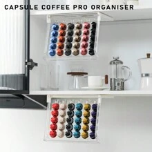 1PC Coffee Capsule Storage Box Office Desktop Coffee Storage Storage Display Rack Home Kitchen Punch-Free Creative Capsule Hanger Birthday Party Gift