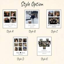 1PC定制书形花瓶私人照片定制图片文字简约时尚家居装饰摆件优雅大气个性亚克力花瓶适合居家场景爱情礼物 - 彩色 - 查看 12