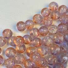 340 8mm Purple Gold Double Cracked Round Glass Beads Round Jewelry Making, DIY Crafts, Round Glass Beads Bracelets, Necklaces, And Ornaments Holiday Gifts Christmas Gifts