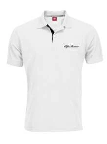 Alfa Romeo Men's Polo With Details On The Back And Front - White - View 2