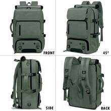 1 Piece Set Stylish Backpack, Hiking Backpack Stylish Casual Backpack With Shoe Compartment And Charging Port - Lightweight, Large Capacity Can Accommodate 17 "Laptop Bag, School Bag Backpack Winter Christmas Camping Side Bag Stickers Summer Back To School Beach Bag Laptop Case The Sporty Life Bag Pack Hiking Bag Weekend Bag Backpacks Travel Must Haves Large Bag Spring Large Capacity Bag Travel Bags, Holiday Essential, Camping - Army Green - View 10