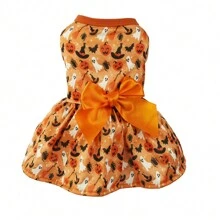 Dog Halloween Pumpkin Costume Clothes Outfit Small Puppy Pet Dog Funny Dresses