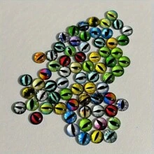 50pcs Assorted Doll/Craft Eyes Flat Glass Embellishment, Decorative Eyes For Crafts, Home Decor, Jewelry