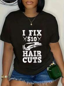 Barber Hairdresser Hairdresser Funny Gift T-Shirt Casual Short Sleeve Shirt - màu đen - Xem 1