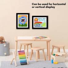 Marco de fotos para decoración de habitación de bebé, marco de arte magnético A4, marco de fotos de arte infantil, marco decorativo de pintura al óleo A4 para el hogar, soporte de exhibición plegable con tema de dibujos animados, adecuado para arte y fotos de adolescentes - opción ideal para decoración del hogar y la oficina, y regalos de cumpleaños, baby shower, Pascua para niñas/niños